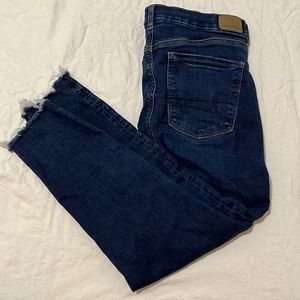 American Eagle NE(X)T LEVEL STRETCH, Curvy, Super Hi-Rise Jegging Crop dark wash